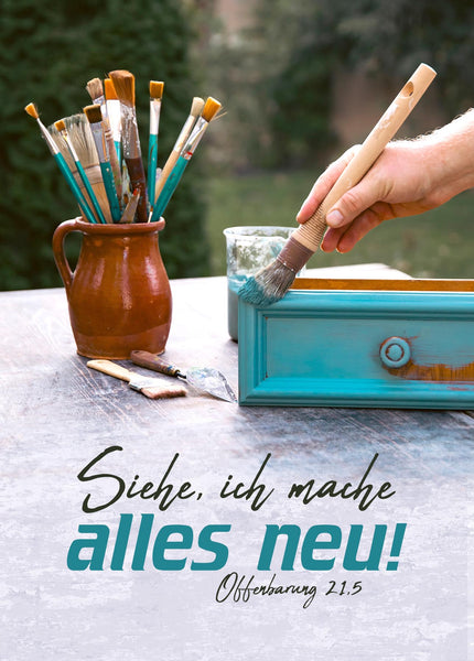 Gott Spricht Siehe Ich Mache Alles Neu Motiv Upcycling Postkarte gott-spricht-siehe-ich-mache-alles-neu-motiv-upcycling-postkarte